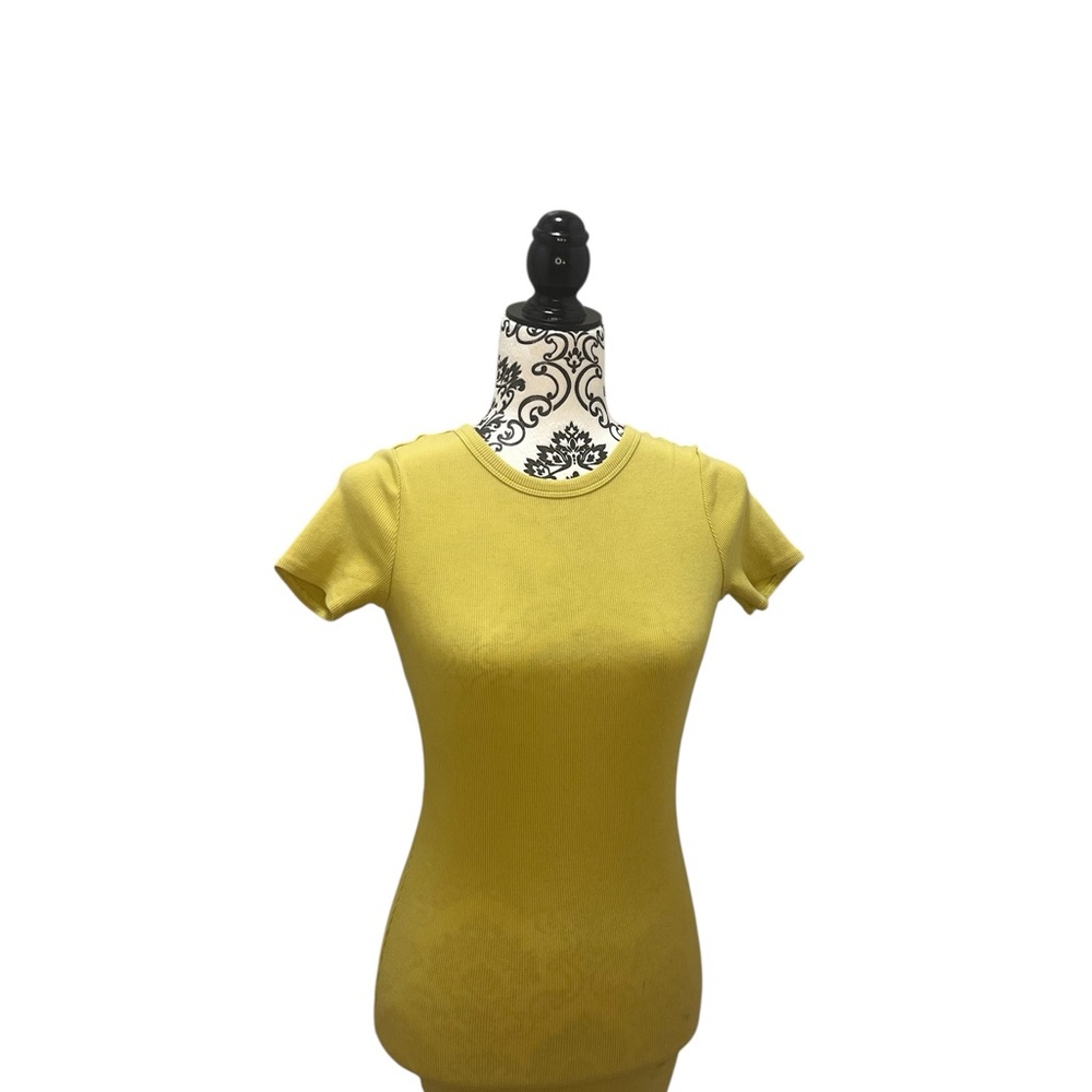 💛 Garage Yellow Open-Back Ribbed Dress – Size P/S 💛 - Picture 3 of 5